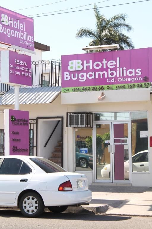 Street entrance of Hotel Bugambilias in Ciudad Obregón